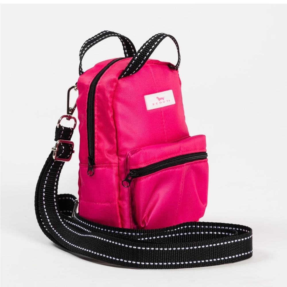 Scout Pink Puffer Mini Backpack with Black Strap NWT